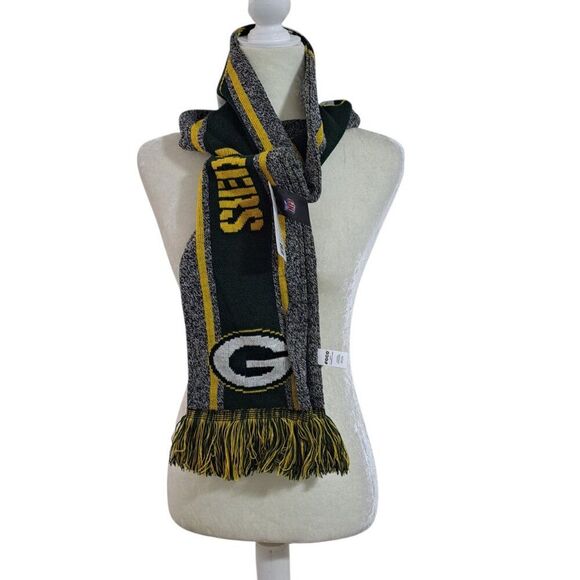 FOCO Green Bay Packers Big Team Logo Unisex Scarf Green Yellow Multi OS - Picture 8 of 8